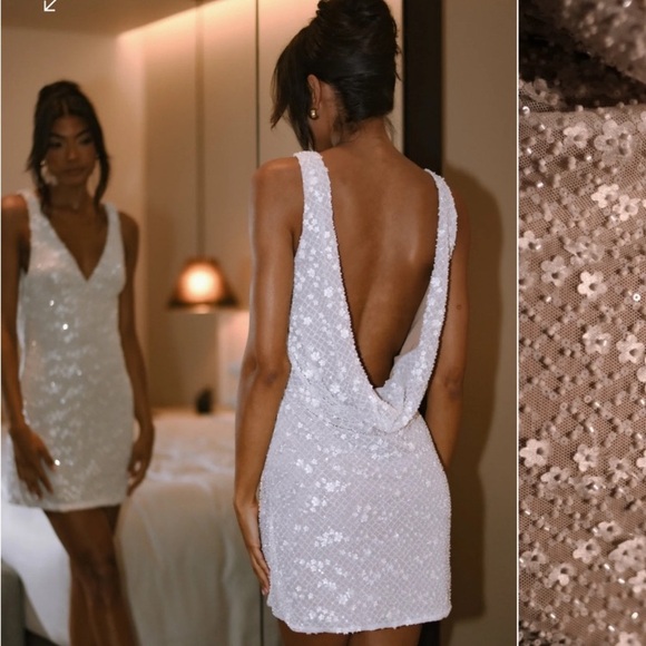 NWT Meshki Louanne Gradient Sequin Mini Dress - Picture 4 of 9